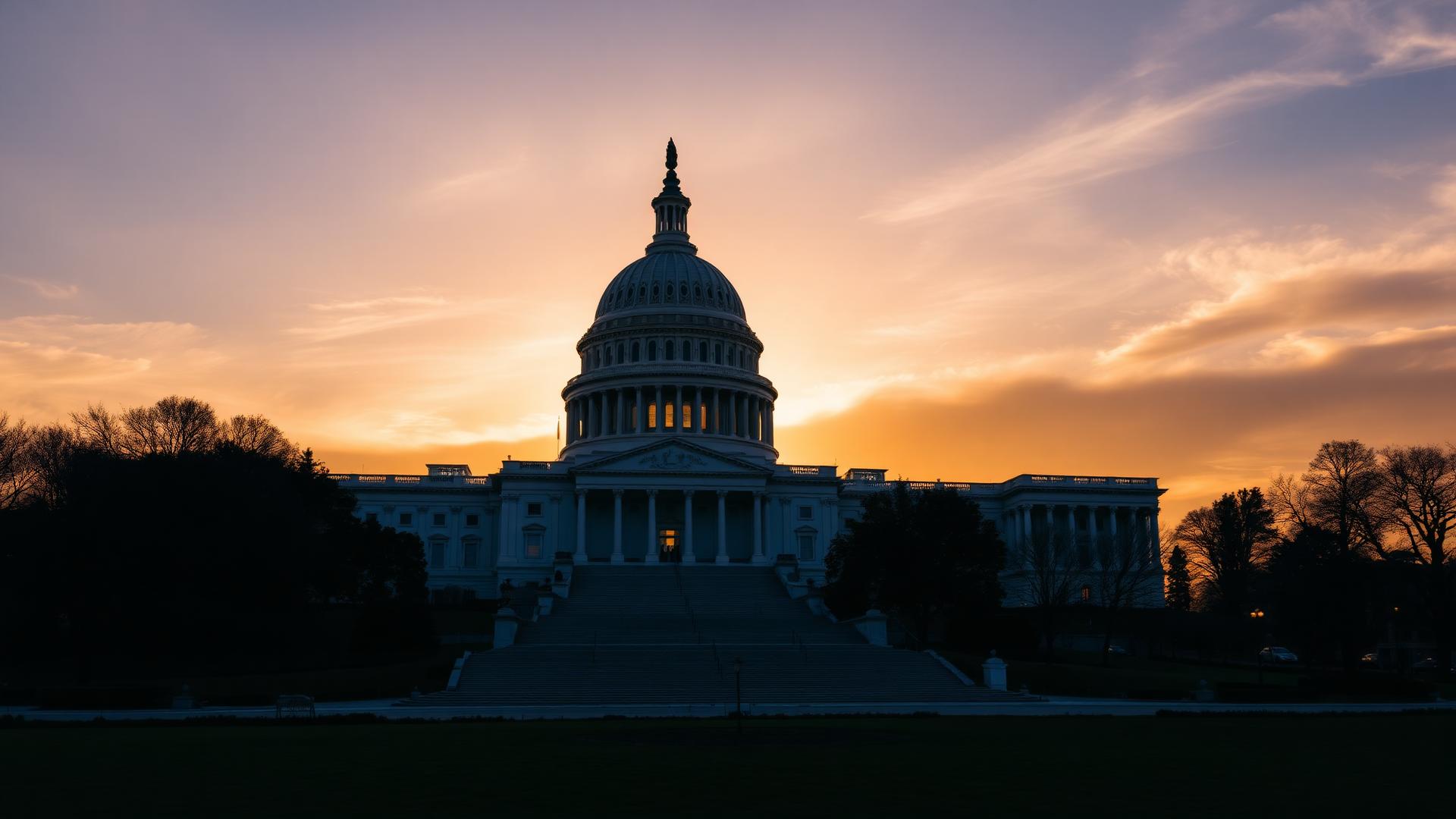 U.S. Capitol at dusk
